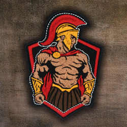 300 Spartans Airsoft ロゴ 刺繍 アイロン接着 ギフト フックとループ パッチ